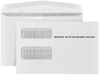 500 1099 MISC Tax Envelopes - Designed for Printed 1099 Laser Forms from Quickbooks or Similar Tax Software - 5 5/8 Inch x 9 Inch, Gummed Flap, 500 Form Envelopes