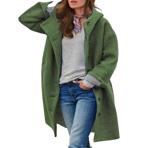Trench overcoat à capuchon casual pour vos promenades hivernales