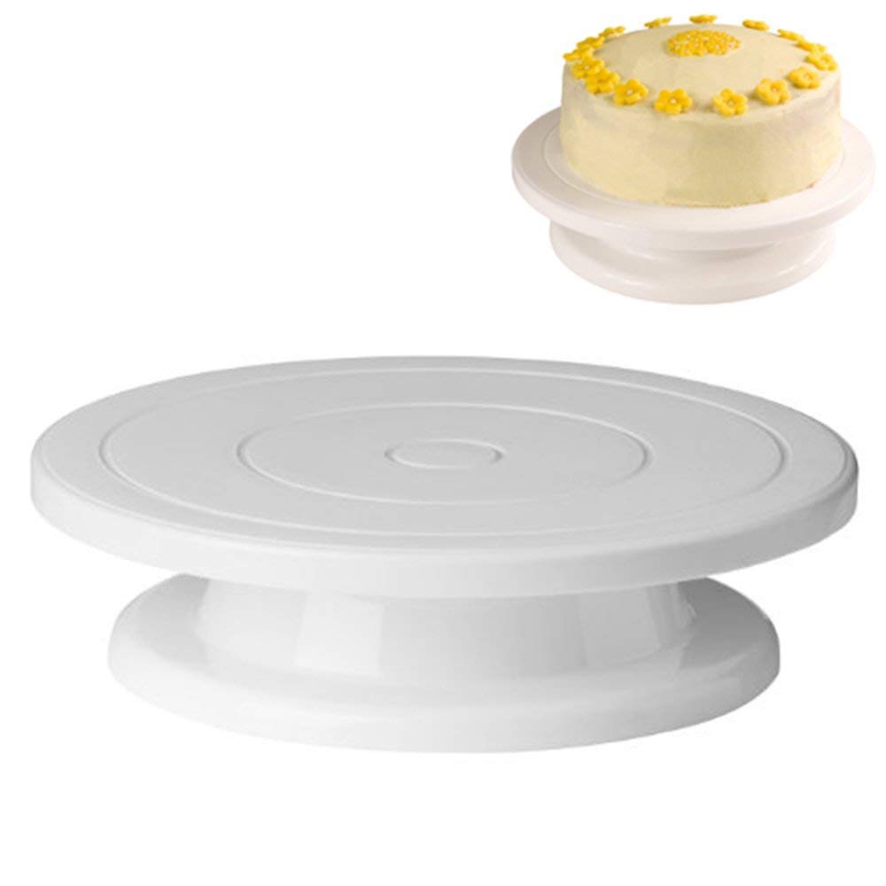 Piatto Girevole Per Torte 27 Cm - Tavola Rotante In Plastica Per Decorazione, Ideale Per Principianti E Professionisti, Anche Per Acrylic Pouring - 5
