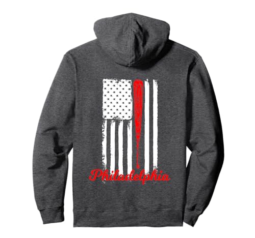 Philadelphia Baseball Flag Hoodie For Philly Baseball Fans Pullover Hoodie