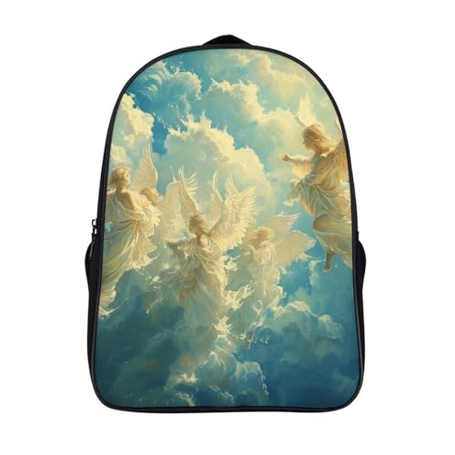 Mochila escolar gran capacidad Angels para niñas con colgantes kawaii 40x28cm