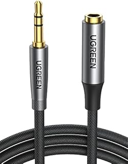 UGREEN Headphone Extension Cable 3.5mm Male to Female Audio Lead Aux Extender Stereo Mini Jack Plug Cord Compatible with Earphone Speaker Amplifier Soundbar TV Car Phone Laptop MP3 Player iPod(5M)