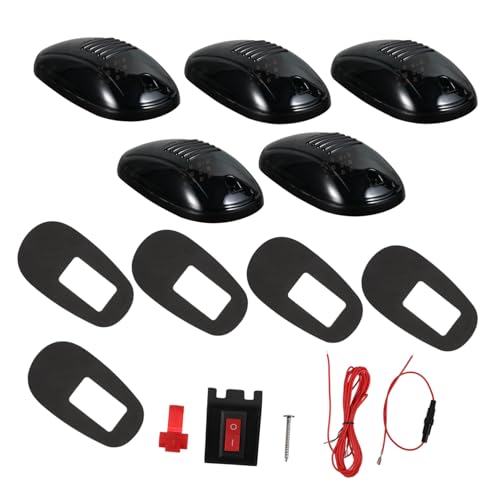 Lampes de toit pour voiture MAGICLULU noires en PVC étanche lot de 5