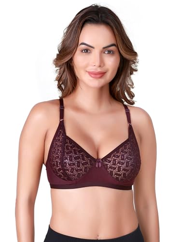 Image of SKDREAMS Naina Net Seamed Non Padded Full Coverage Non-Wired Women Full Coverage Bra