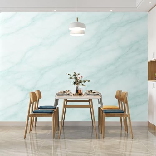Papier peint marbre turquoise moderne pour salon et chambre