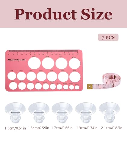 Image of 6Pcs Spectra Breast Pump Flange Inserts, Breast Pump Flange Sizing Kit with Nipple Ruler, Compatible with Most Breast Pumps for Comfortable Pumping