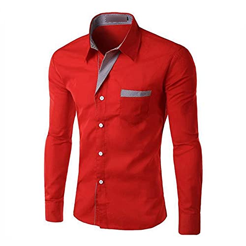 Nouvelle Chemise à Manches Longues à La Mode pour Hommes Slim Design Casual Men's Classic Fit Open Collar Pattern Chemise Formelle Cover