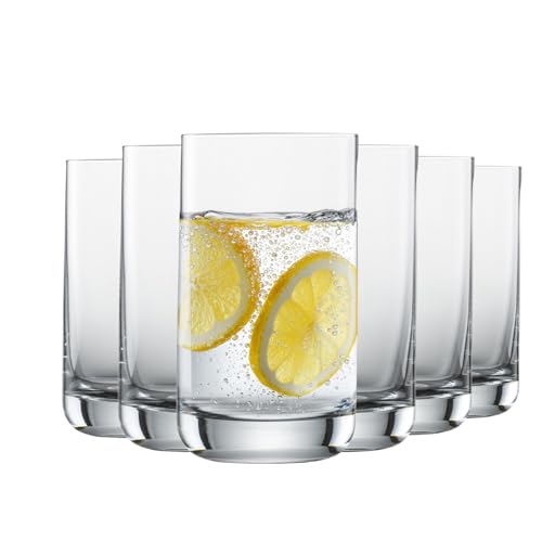SCHOTT ZWIESEL Allround Gobelets Simple (set de 6), verre à boire rectiligne pour l'eau/ le jus de fruits, verre en cristal Tritan résistant au lave-vaisselle,...