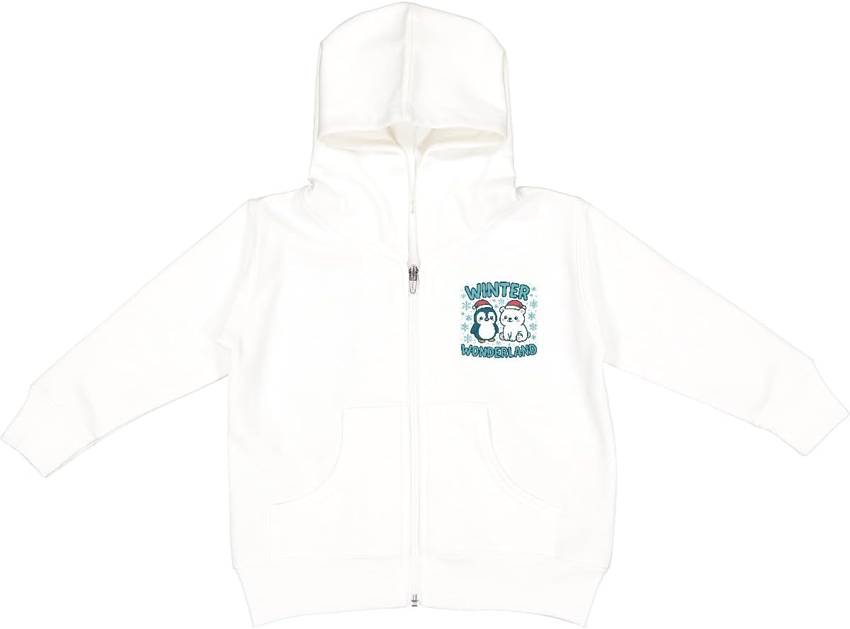 inktastic Winter Wonderland Penguin and Polar Bear Toddler Hooded Jacket