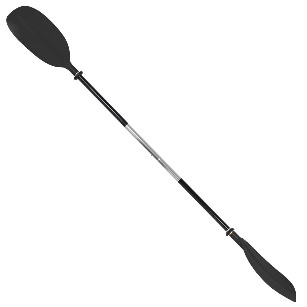 Oceansouth Kayak Paddle Aluminum Asymmetric (Split Shaft) (Black)