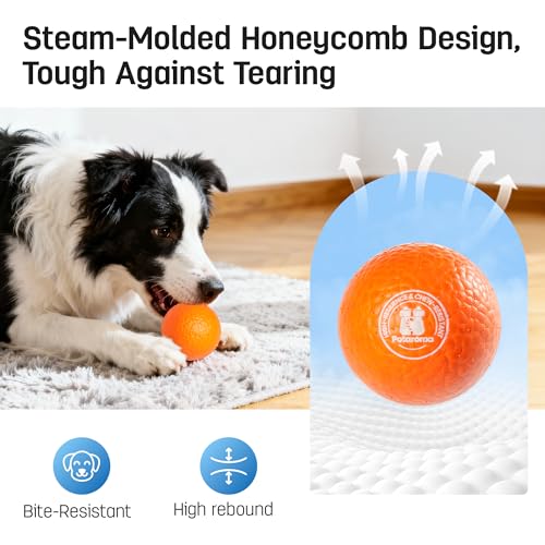 Image of Potaroma Dog Toy Balls 3 Pack, E-TPU Bouncy Pet Fetch Balls for All Breeds