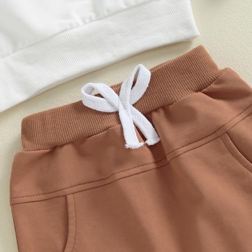 YOKJZJD Baby Boy First Birthday Outfit One Football Sweatshirt Long Sleeve T-Shirt Pants Set Fall 1 Year Old Birthday Clothes4