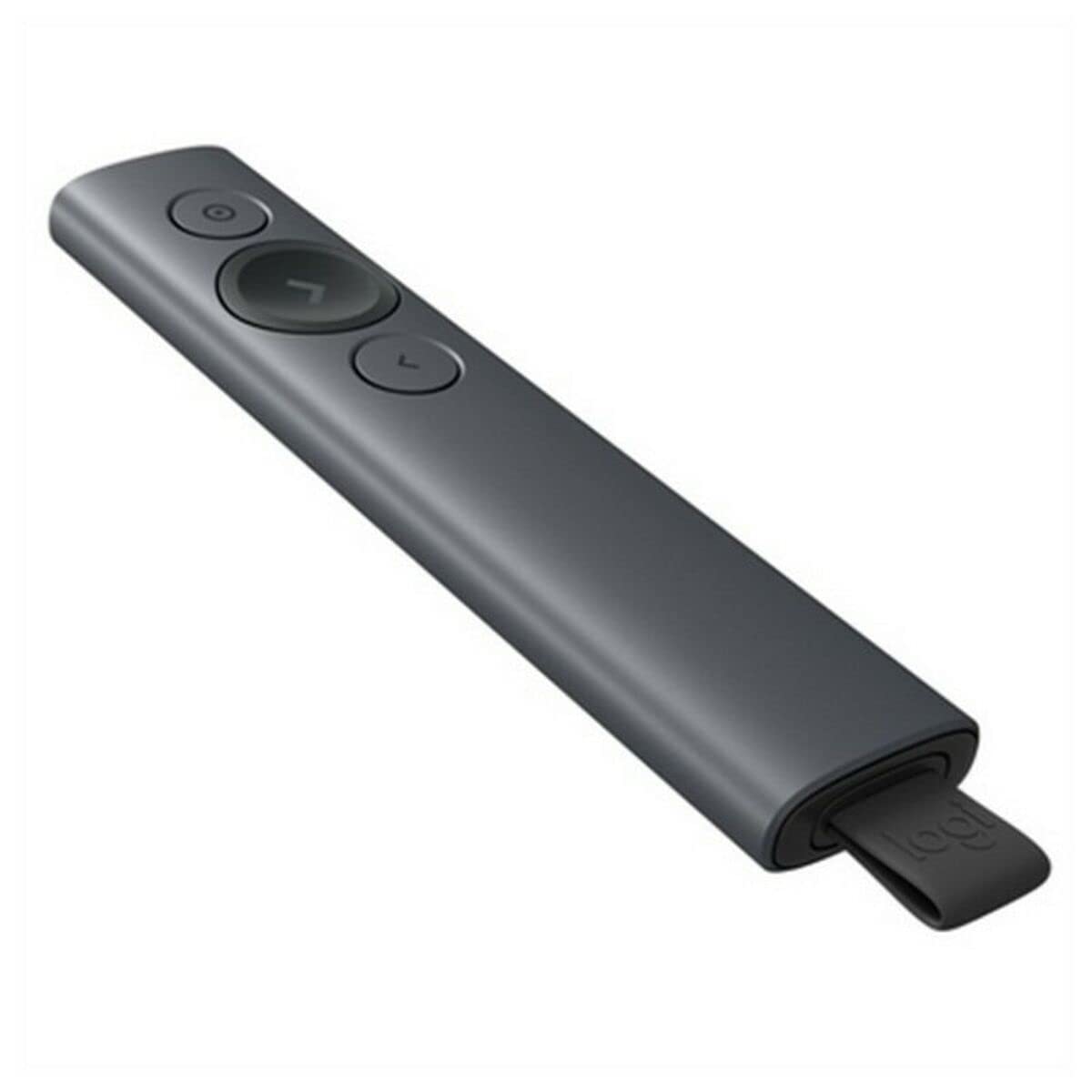 Logitech Spotlight Presenter Evidenziatore Digitale con Bluetooth, Clicker Universale per Presentazioni, Portata di 30 Metri e Ricarica Rapida, Grigio