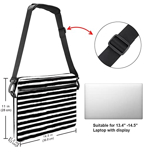 Sac ordinateur peint main 14 pouces, sacoche artisanale d'exception