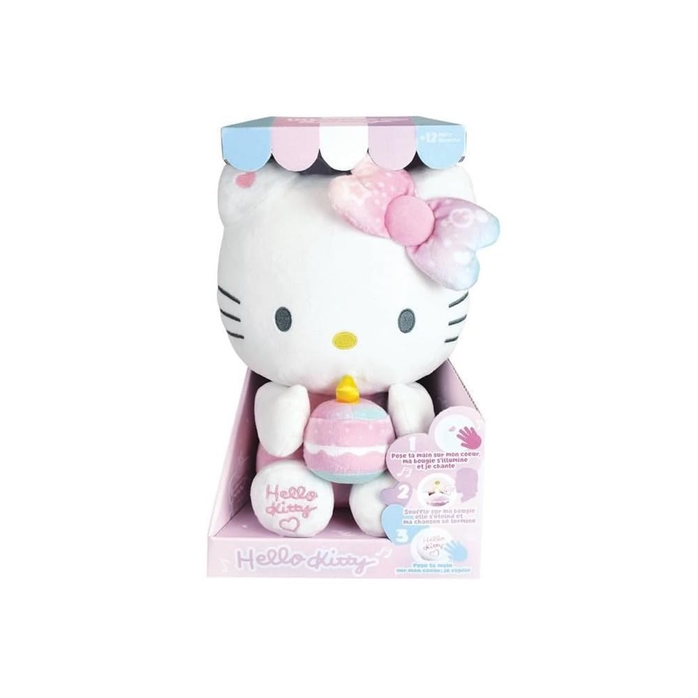 Jemini 024404 Hello Kitty - Peluche Interactivo (26 cm, canción, Vela y Risa)