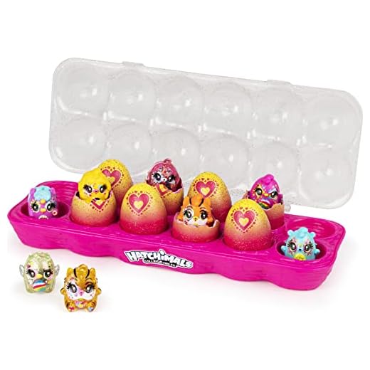 HATCHIMALS CollEGGtibles, Limmy Edish Glamfetti 12-Pack Egg Carton with 12 Exclusive HATCHIMALS