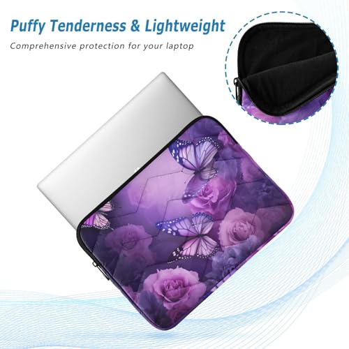 Funda para laptop 13-14 pulgadas con diseño mariposas y flores miniatura 5