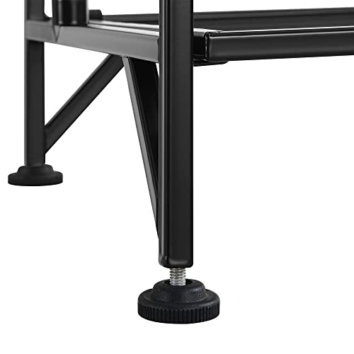 Image of Convenience Concepts Xtra Storage 3 Tier Folding Metal Corner Shelf, Black