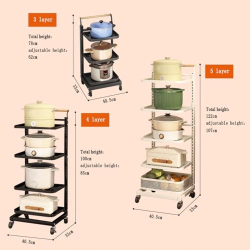 White Free Standing Kitchen Lid Organizer with 5 Adjustable Boards and 2 Baskets - Perfect Pot Lid Holder for Cabinet or Shelf Space Saving Solution