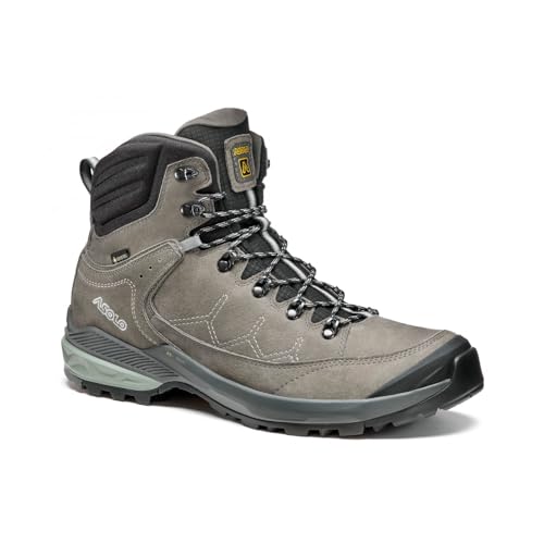 ASOLO Men's Falcon EVO NBK GV Waterproof Breathable Lace-Up Outdoor Hiking Boots, Nubuck Leather Upper, High-Traction Outsole