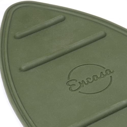 Image of Encasa XO Silicon Mat for Hot Iron Rest - Heat Resistant, Anti - Slip, Thicker Pad for protecting your Table during Ironing, Non-Burning, Machine Washable, Durable - Olive Green