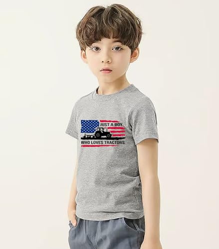 Image of Kids Boys 4th of July Shirts Toddler American Flag T-Shirt Girls Patriotic Short Sleeve Tees Cotton Top Clothes 1-7T