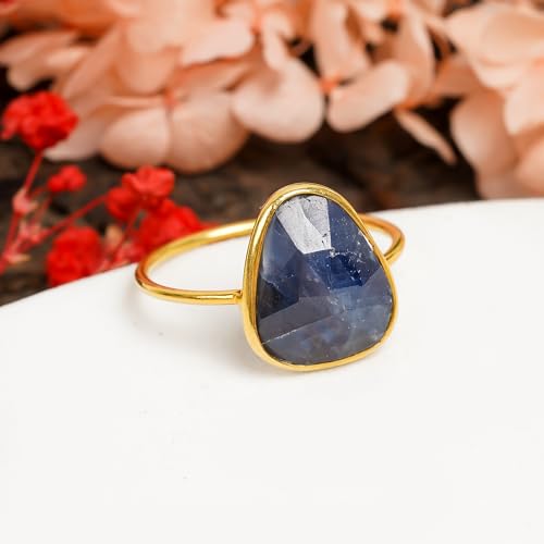 Bague saphir bleu en argent 925 RCR318, le cadeau d'anniversaire idéal - 5