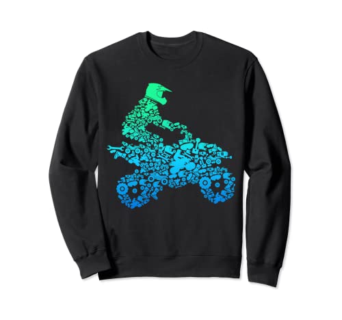 Quad Biker ATV 4 ruote divertente Quad regalo per uomini e Felpa