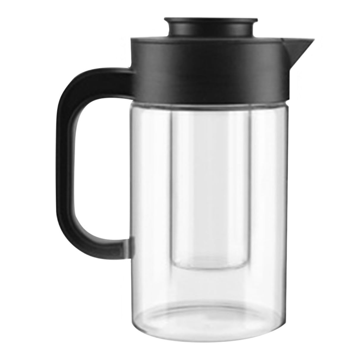 Jarra de Agua Grande de Vidrio Resistente al Calor Tetera con Asa Ergonómica Capacidad Diseño Transparente Estilo Nórdico para Bebidas Frías y Té