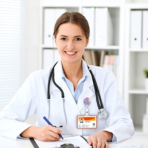 Retractable Id Badge Holder,Nurse Badge Reels With Clip,Name Card Holders For Office Worker Doctor Nurse （Mandala 3 Pack ） #TOP4