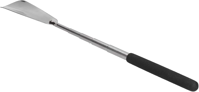 Easy grip handles Telescopic Stainless Steel Shoe Horn, Length adjustable, Curved design, Small shape, Convenient storage, for Elderly, Pregnant Woman, Shoe Accessories with