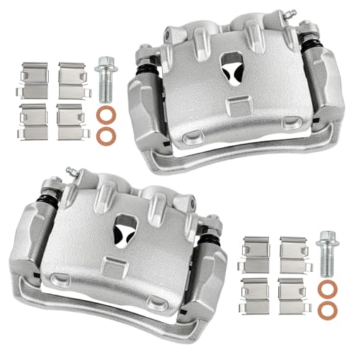 Image of cciyu Front Left & Right Disc Brake Calipers Assembly w /Bracket For Cadillac For CTS V6 3.0L(RWD /AWD) 2010-2014, For Cadillac For CTS V6 3.6L(RWD /AWD) 2008-2014 Replace# 18B5117 18B5116