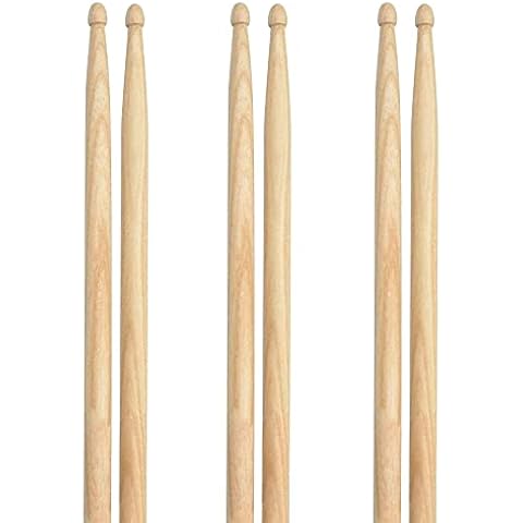 Windspeed 3 Pairs Drum Sticks, 5A Classic Maple Wood Tip Drumsticks for Students and Adult (32cm) Cover