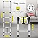 6.6 Ft Telescoping Ladder, 330 Lbs Capacity Adjustable Aluminum Extension Ladder with Anti Slip Steps, Lightweight & Portable, Multi-Purpose Tool for RV, Indoor, Outdoor