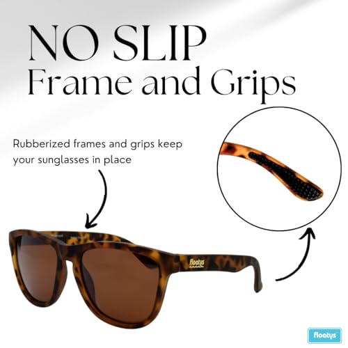 Image of Floating Sunglasses Rubberized Eddys | Polarized Water Repelling Lenses | No Slip Frame | Lightweight | Men and Women