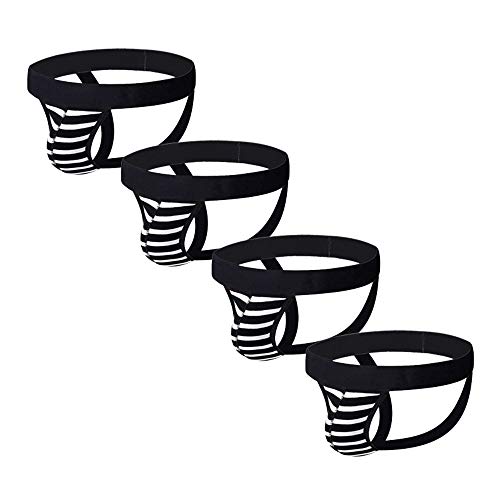 Summer Code Men's Cotton Jockstrap Athletic Supporters Stretch Jock Strap for Men