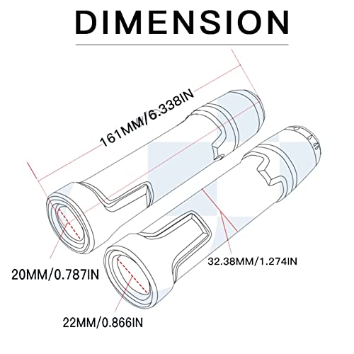 Guidon poignées extrémités bouchons VTR1000F Firestorm 22mm - 2