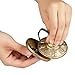 Tibetan Tingsha Cymbals, 2.6 inch Bronze Meditation Bells with Drawstring Bag, Traditional Sanskrit Design for Percussion Instrument