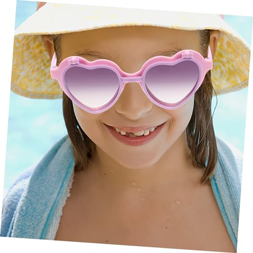BESPORTBLE Cartoon Boys and Girls Sunglasses Heart Shaped Sun Glasses Boy Girl's Goggles up Glasses Sun Protection4