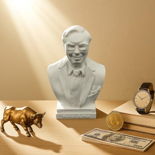 Figura estatua busto Warren Buffett 4"x2.5"x2" miniatura 5