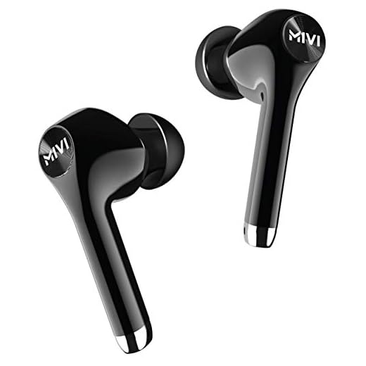 Mivi DuoPods M80 True Wireless Bluetooth Earbuds with Qualcomm Aptx, Studio Sound, Powerful Bass, 30 Hours of Battery and Ear pods with Touch Control - Black