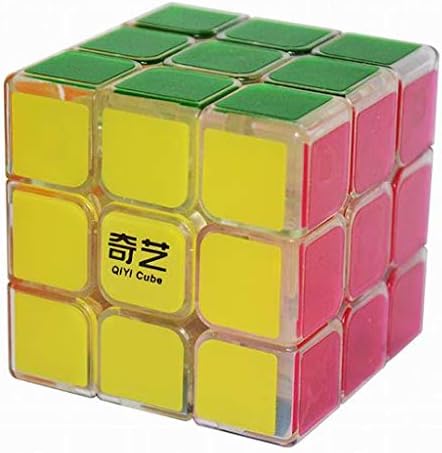 AdiChai QiYi Sail 6.0 Large Transparent 3 X 3, 3 by 3 Magic Wonder Speed Cube - Excellent Rotaion and Superb Corner Cutting