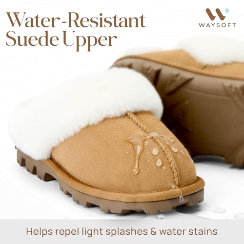 Image of WaySoft Women's 100% Genuine Australian Sheepskin Scuff Slippers
