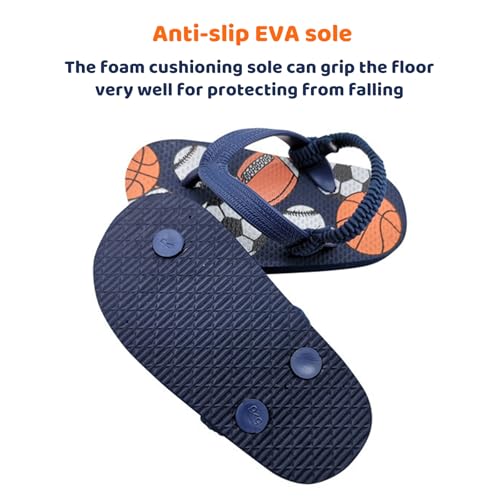 Image of Boys Girls Strap Flip Flops Sandals Cute Cartoon Unicorn Shark Toddler Flip Flop Kids Pool Beach Flat Slide Summer Water Shoes