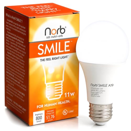 Norb NorbSMILE Full Spectrum Light Bulb | A19 LED...