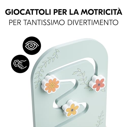 Hauck Play Planting S, Fiori - Labirinto Di Perline In Legno Compatibile Con Vassoio Da Gioco Play Tray Per Seggiolone Pappa Alpha+, Beta+ E Arketa - Gioco Sensoriale Dai 8 Mesi - 3