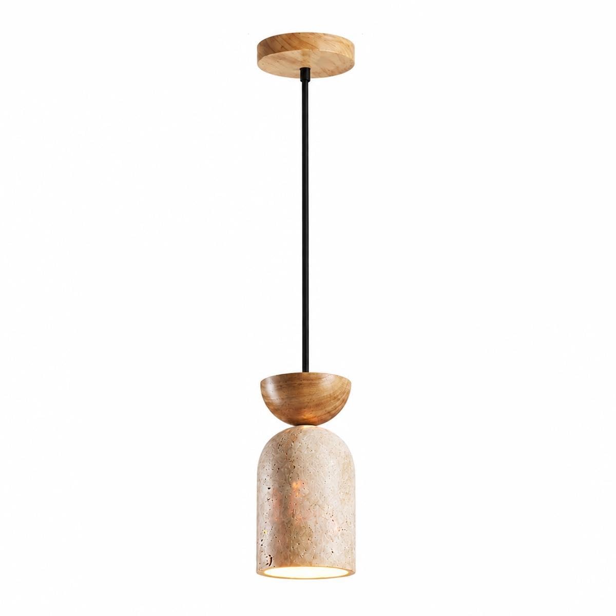 Lampada a sospensione moderna in travertino giallo for isola cucina