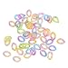 QANYEGN Acrylic Linking Rings, Quick Link Connectors, Mixed Color Oval Acrylic Linking Rings, DIY Jewelry Making Chain(Transparent)