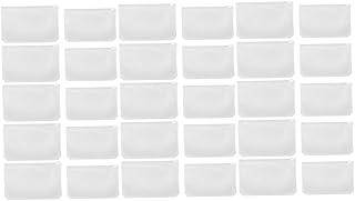 ABOOFAN 60 Peças Saco De Armazenamento De Cartão De Visita Sacos Com Zíper De Folhas Soltas Pastas De Envelope Transparente Pastas De Classificação Bolsos De Fichário Sacos De