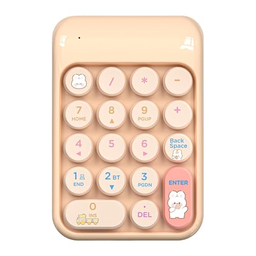 Genérico Teclado numérico inalámbrico: Teclado numérico portátil de 12,7 cm, calculador de 18 Botones, Controlador de productividad Compacto | Externo de Modo para computadora de